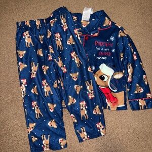 Rudolph Kids Pajamas - Blue